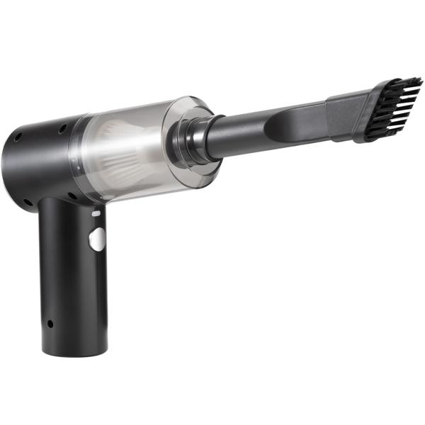 Kompakter Akku-Handstaubsauger mit LED-Leuchte, leistungsstarkem HEPA-Filter & 3 kPa Saugkraft, schwarz – ideal für Auto, Haushalt