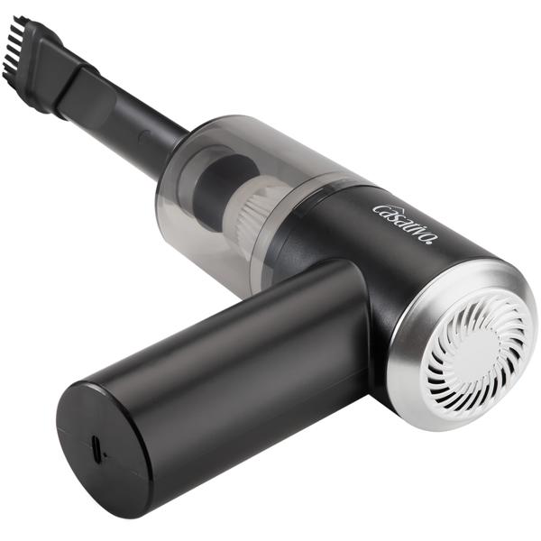 Kompakter Akku-Handstaubsauger mit LED-Leuchte, leistungsstarkem HEPA-Filter & 3 kPa Saugkraft, schwarz – ideal für Auto, Haushalt