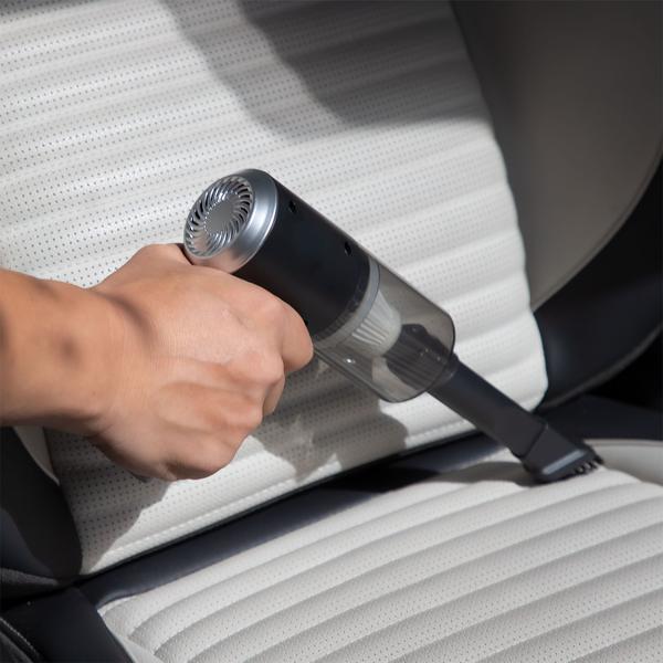 Kompakter Akku-Handstaubsauger mit LED-Leuchte, leistungsstarkem HEPA-Filter & 3 kPa Saugkraft, schwarz – ideal für Auto, Haushalt