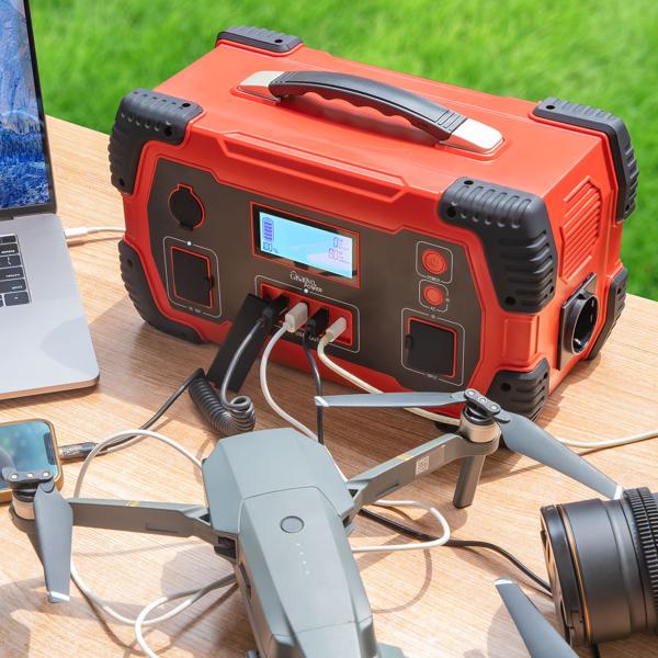 Hochleistungs-Powerstation & Solar-Generator mit 800 Wh, 230V & 12V, 1.000 Watt, 8 Anschlüsse, Überspannungsschutz