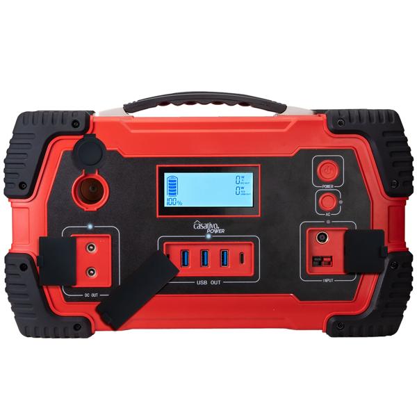 Hochleistungs-Powerstation & Solar-Generator mit 800 Wh, 230V & 12V, 1.000 Watt, 8 Anschlüsse, Überspannungsschutz