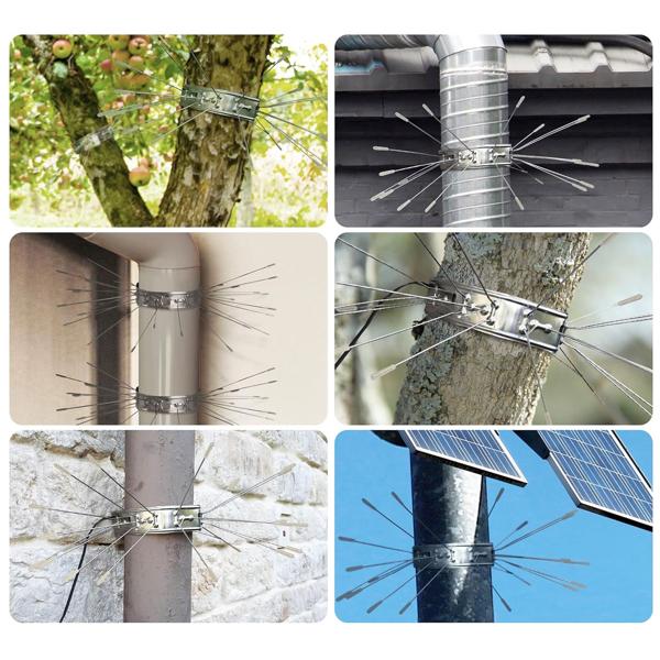 Marder-Abwehrgürtel 4er-Set – effektiver Kletterschutz für Regenrohre & Bäume – wetterfest, langlebig & einfach zu montieren – schützt zuverlässig vor Mardern