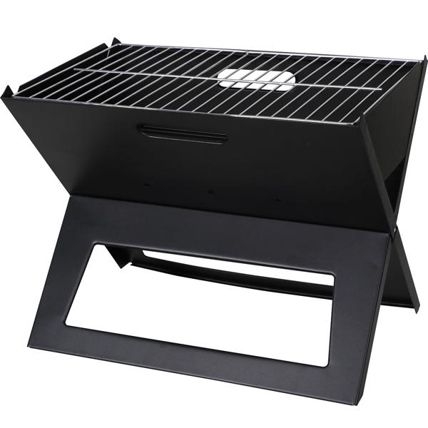 Picknick-Holzkohlegrill faltbar - ideal für Camping, Strand & Park - 44,5x30,5x35cm - robust, leicht zu reinigen & mobil mit Tragegriff
