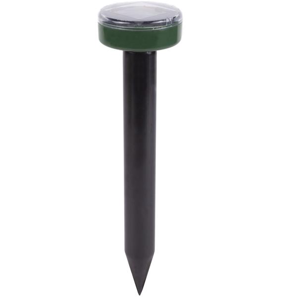 2er-Set Solar-Maulwurfvertreiber - Tierfreundliche Wühlmäuse & Maulwurf Abwehr - 400 Hz Schallwellen, 500 m² Schutz, IP44, Ø 6 x 25,5 cm
