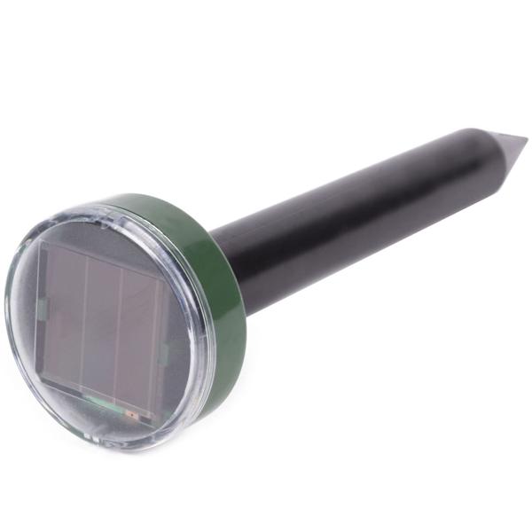 2er-Set Solar-Maulwurfvertreiber - Tierfreundliche Wühlmäuse & Maulwurf Abwehr - 400 Hz Schallwellen, 500 m² Schutz, IP44, Ø 6 x 25,5 cm