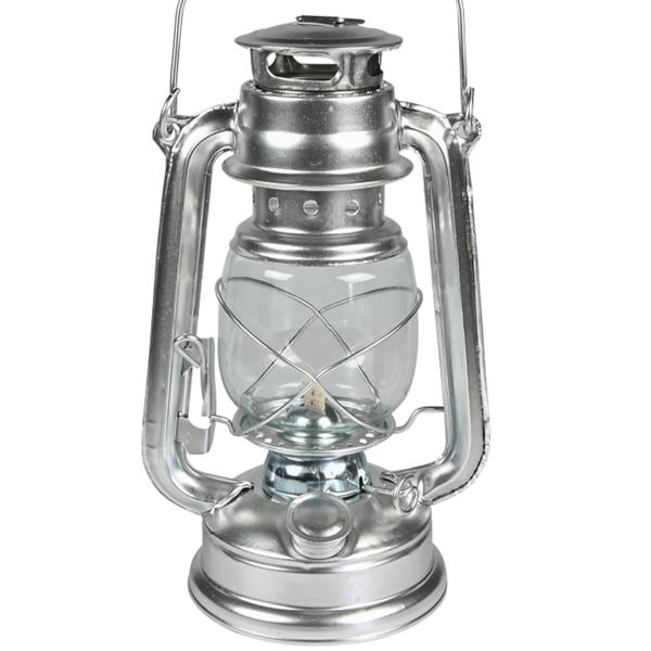 2er-Set Öl-Sturmlaterne 25 cm - Vintage Look für Garten, Camping & Notfälle - Robustes Glas/Metall - 200ml Tank, Flammen regulierbar