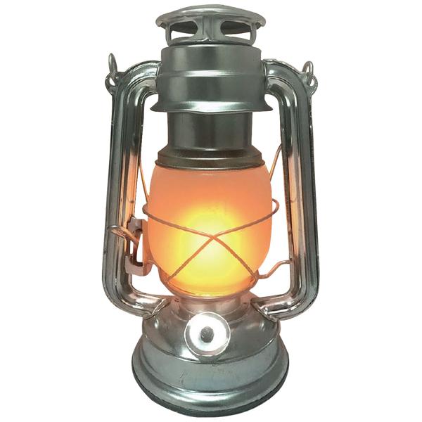 2er-Set LED-Sturmlaterne mit Flammen-Effekt, silber – Aluminium, 15x24cm, atmosphärische Beleuchtung für Garten & Terrasse