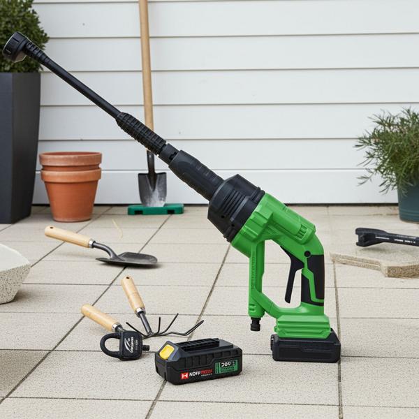 Effektiver Akku-Hochdruckreiniger, 20V, 0-22 bar, mit zusätzlichem Ersatzakku - völlig unabhängig von Strom- & Wasseranschluss