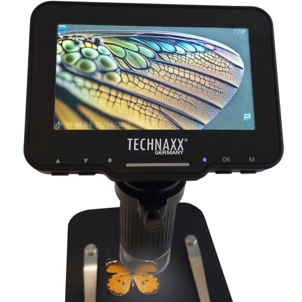 Digitales Mikroskop Pro - 4,3" IPS-Display - 50x Vergrösserung - PC-Anschluss, Akku, 8 LEDs - Win/macOS kompatibel - Foto/Video 720p