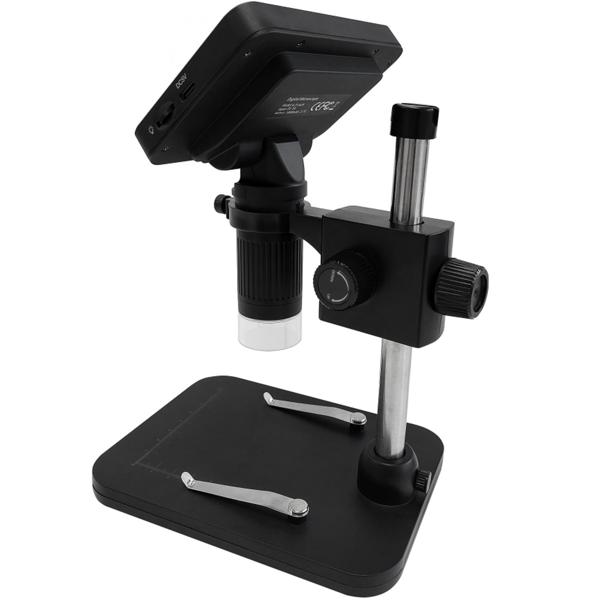 Digitales Mikroskop Pro - 4,3" IPS-Display - 50x Vergrösserung - PC-Anschluss, Akku, 8 LEDs - Win/macOS kompatibel - Foto/Video 720p