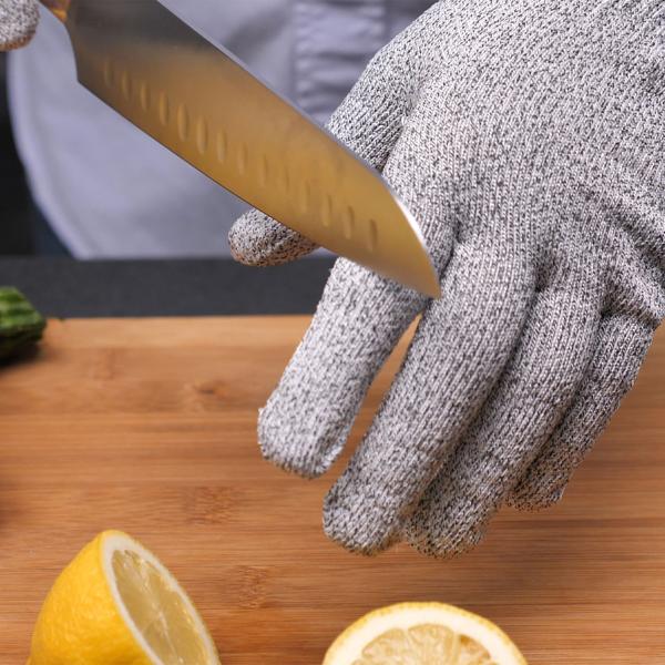 Universal-Schnittschutzhandschuhe 1 Paar - Sicherer Schutz vor Schnittverletzungen in Küche, Garten, Heimwerken - Waschbar 40°C - Schutzklasse 4 EN388