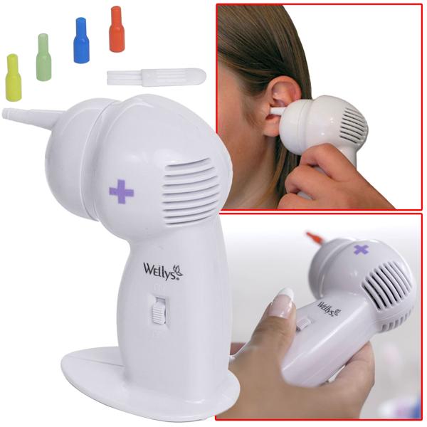 Ohrreiniger Set mit 4 Ersatzdüsen: Sichere Alternative zu Wattestäbchen – Eine schmerzfreie & sanfte Ohrenpflege – Hygienisch & Effektiv