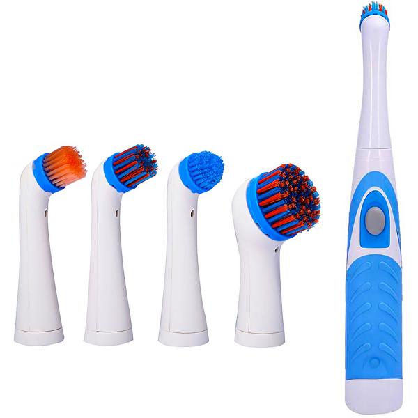 Elektrische Reinigungsbürste mit 4 Aufsätzen