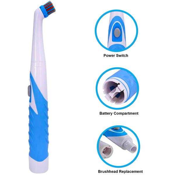 Elektrische Reinigungsbürste mit 4 Aufsätzen