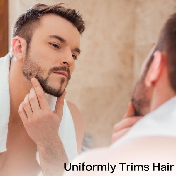 Haarschneider mit ausziehbarem Griff - präziser Barttrimmer, 5 Aufsätze, LED-Leuchte, kabelloser Batteriebetrieb - ideal für unterwegs & Camping