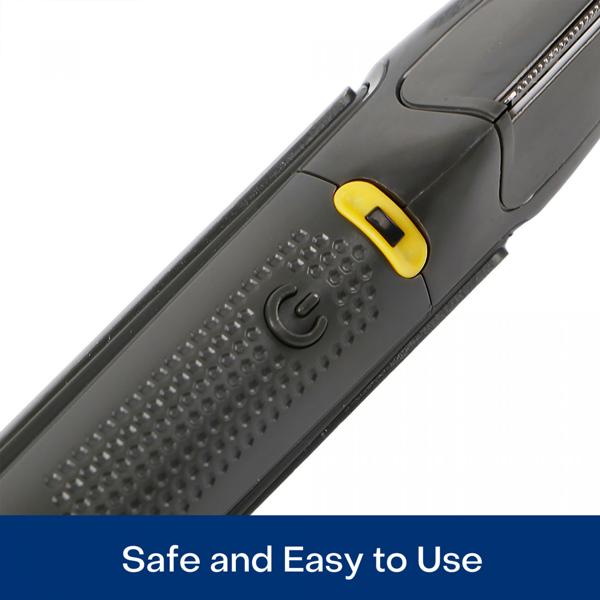 Haarschneider mit ausziehbarem Griff - präziser Barttrimmer, 5 Aufsätze, LED-Leuchte, kabelloser Batteriebetrieb - ideal für unterwegs & Camping