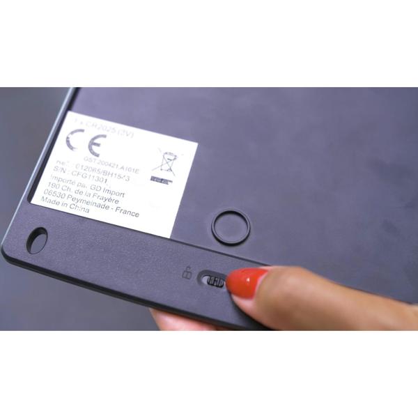 Elektronische Schreibtafel 25,4 cm - Ideal für Notizen & Skizzen - Löschtaste, Bildschirm- & Löschsperre - Kompakt, leicht, mobil - Inkl. CR2025 Knopfzelle