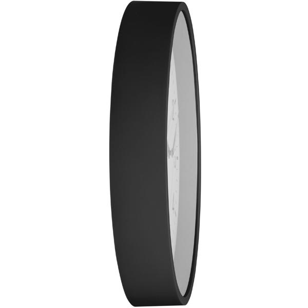 Klassische Funk-Wanduhr, Ø 24,5cm, weiss-schwarz – Analoge Wanduhr mit präzisem Funkwerk, zeitloses Design, gut ablesbar