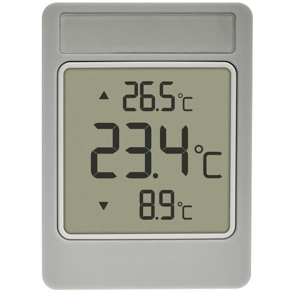 Digitales Aussenthermometer 2er-Set - Wetterfest & kabellos für Fensterscheibe - Grosses Display, Tageshöchst-/Tiefstwerte, -25 bis +70 °C, 9x6.6 cm