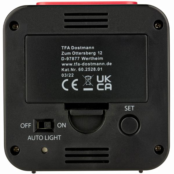 Präziser Digitaler Funkwecker (schwarz) mit Thermometer, Datum & 2 Weckzeiten – Zuverlässige Zeitmessung & umfassende Informationen auf einen Blick