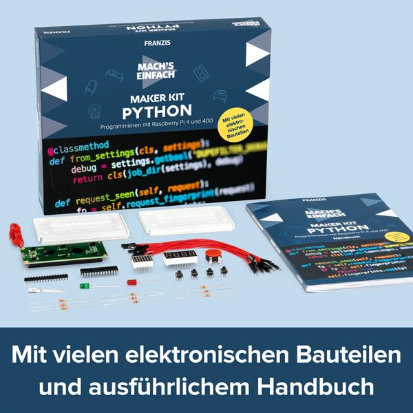 Python Lernkit für Raspberry Pi 4 und 400 - Sofort loslegen ohne Vorkenntnisse - Für Programmieranfänger - Projekte: LED-Matrix, Fussgängerampel