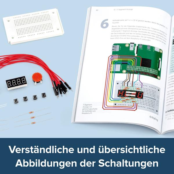 Python Lernkit für Raspberry Pi 4 und 400 - Sofort loslegen ohne Vorkenntnisse - Für Programmieranfänger - Projekte: LED-Matrix, Fussgängerampel