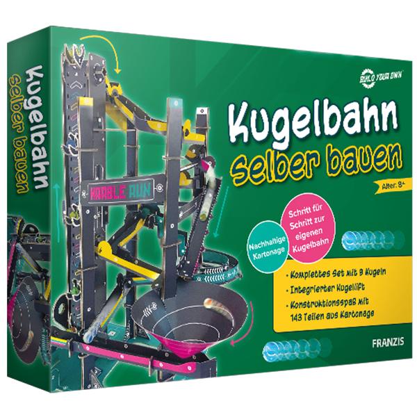 143-teiliger Kugelbahn Bausatz zum Selberbauen: Kreativer Bau-Spass für Gross & Klein, eigene Kugelbahnen designen und bauen