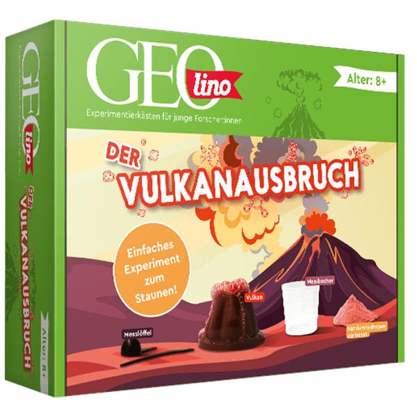 GEOlino Vulkanausbruch Experimentierkasten - Eigener Vulkan mit glühender Lava - Chemie-Reaktion für Kinder ab 8 Jahren - inkl. Poster & Anleitung