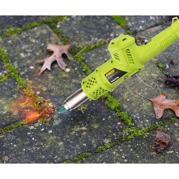 3in1 Unkrautvernichter, 2000W, Grün, Grillanzünder & Heissluftpistole – Multifunktionales Heissluftgerät bis 360°C mit diversen Aufsätzen