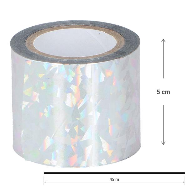 Vogelschutzband 45m x 5cm - Hocheffektiver chemiefreier Schutz durch Lichtreflexion - Ideal für Garten & Ernte - Vogelabwehr Pflanzenschutz
