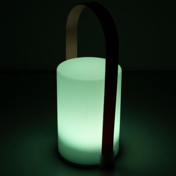 2er-Set Dekolaterne Lounge - Stimmungslicht für Innen & Aussen - Farbwechsel oder Warmweiss - Batteriebetrieben - LED-Leuchte 25x11.5x10cm Kunststoff Weiss