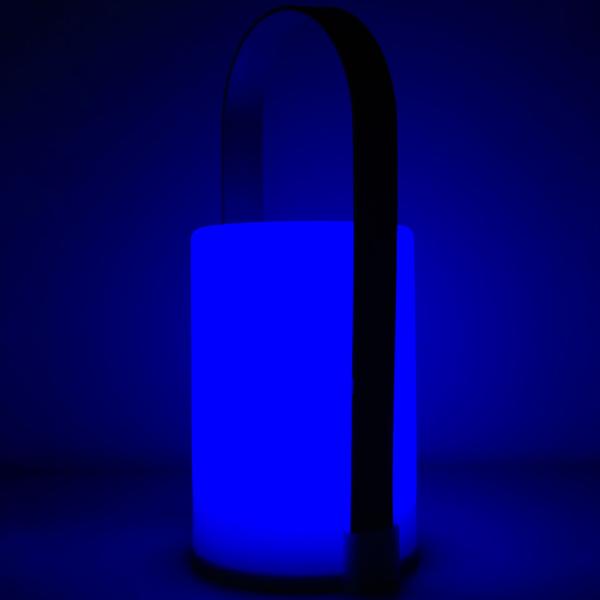 2er-Set Dekolaterne Lounge - Stimmungslicht für Innen & Aussen - Farbwechsel oder Warmweiss - Batteriebetrieben - LED-Leuchte 25x11.5x10cm Kunststoff Weiss