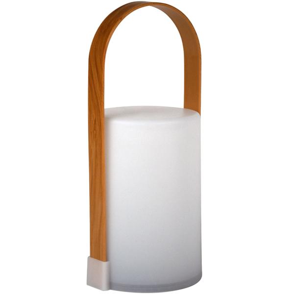 2er-Set Dekolaterne Lounge - Stimmungslicht für Innen & Aussen - Farbwechsel oder Warmweiss - Batteriebetrieben - LED-Leuchte 25x11.5x10cm Kunststoff Weiss