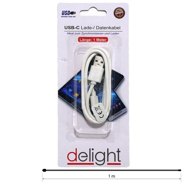 2er-Set USB-C Lade-/Datenkabel 1m weiss - Schnellladen & Datenübertragung für iPhone/Android-Handys & Digitalkameras