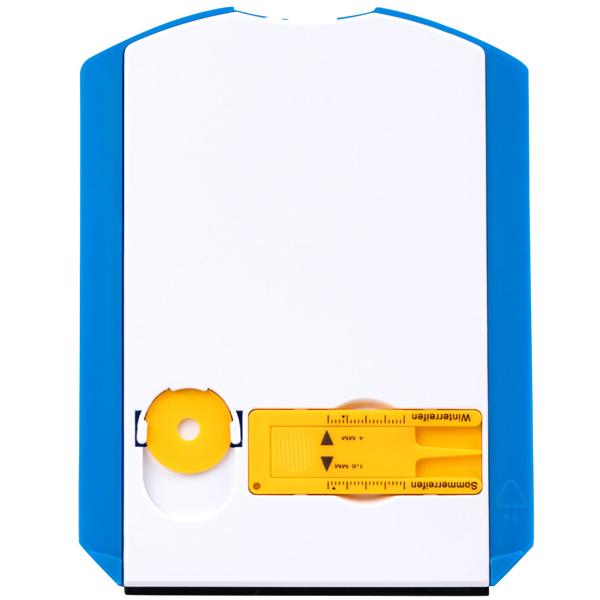 Parkscheibe mit Eiskratzer, Profilmesser und Einkaufschip