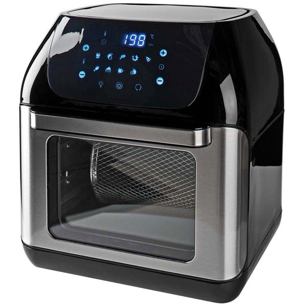 9-in-1 Air Fryer, 12L Heissluftfritteuse, Frittieren, Trocknen, Ofen mit Drehgrill. Touch-Display, 9 Programme, Timer, Backen, Gratinieren. Vielseitiges Küchenwunder