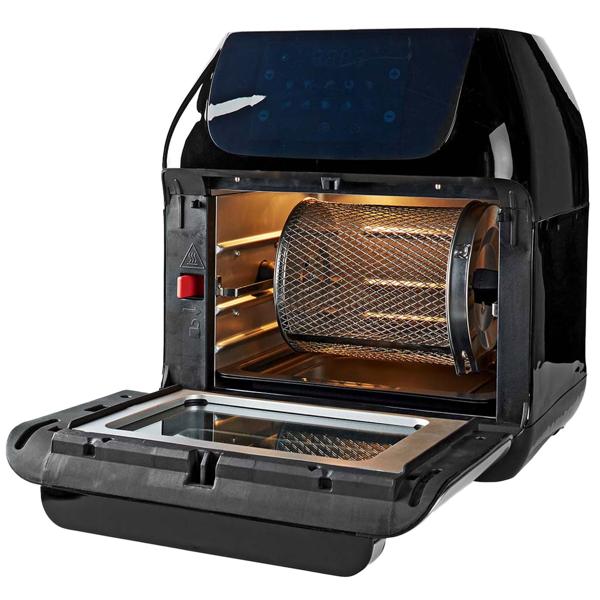 9-in-1 Air Fryer, 12L Heissluftfritteuse, Frittieren, Trocknen, Ofen mit Drehgrill. Touch-Display, 9 Programme, Timer, Backen, Gratinieren. Vielseitiges Küchenwunder