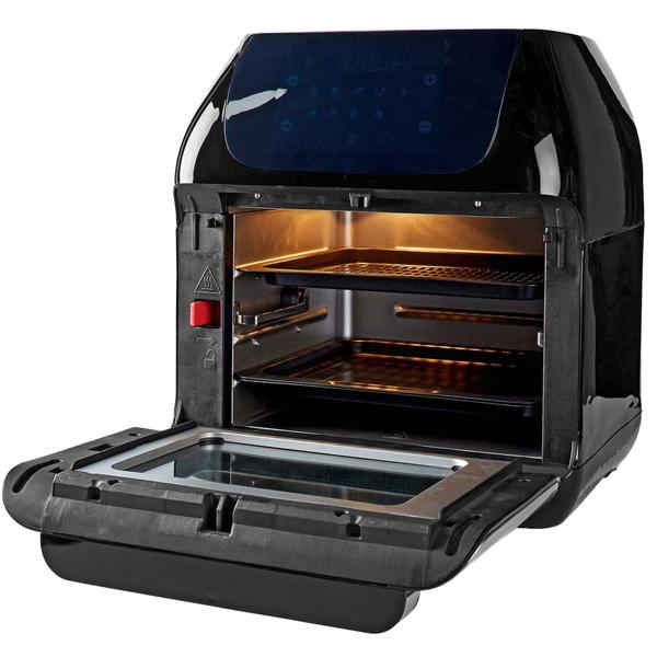 9-in-1 Air Fryer, 12L Heissluftfritteuse, Frittieren, Trocknen, Ofen mit Drehgrill. Touch-Display, 9 Programme, Timer, Backen, Gratinieren. Vielseitiges Küchenwunder