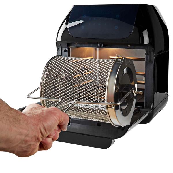 9-in-1 Air Fryer, 12L Heissluftfritteuse, Frittieren, Trocknen, Ofen mit Drehgrill. Touch-Display, 9 Programme, Timer, Backen, Gratinieren. Vielseitiges Küchenwunder