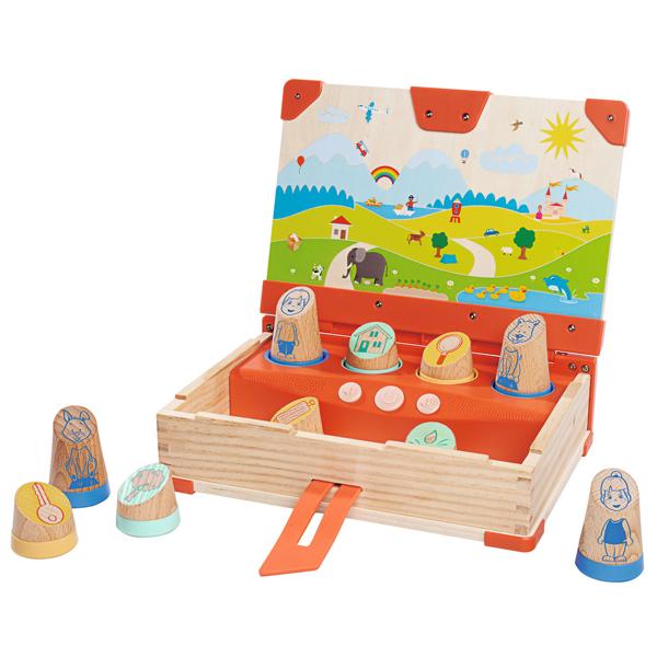 Interaktives LiLUMi Hörbuch mit Holzfiguren: 108 Geschichten, bunt – Fördert Fantasie & Lernen, ideales Spielzeug zum Hören & Mitspielen