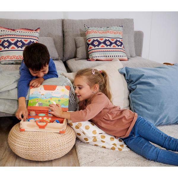 Interaktives LiLUMi Hörbuch mit Holzfiguren: 108 Geschichten, bunt – Fördert Fantasie & Lernen, ideales Spielzeug zum Hören & Mitspielen