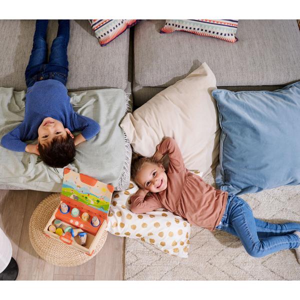 Interaktives LiLUMi Hörbuch mit Holzfiguren: 108 Geschichten, bunt – Fördert Fantasie & Lernen, ideales Spielzeug zum Hören & Mitspielen