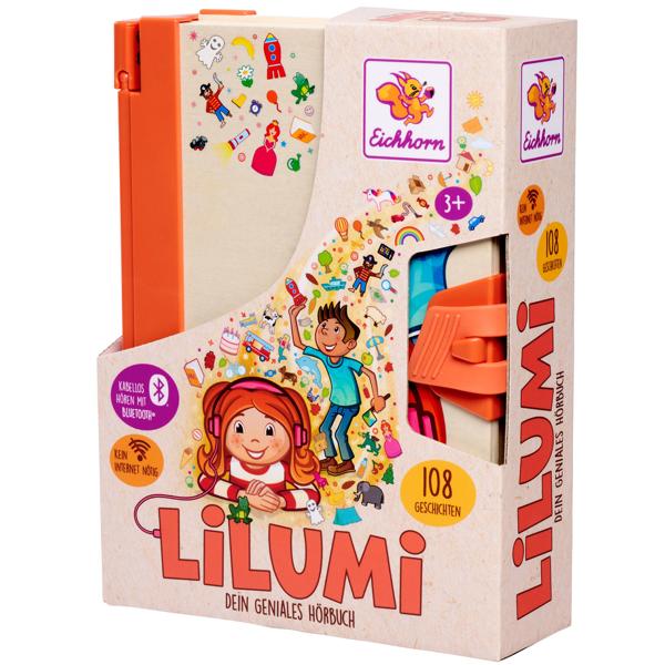 Interaktives LiLUMi Hörbuch mit Holzfiguren: 108 Geschichten, bunt – Fördert Fantasie & Lernen, ideales Spielzeug zum Hören & Mitspielen