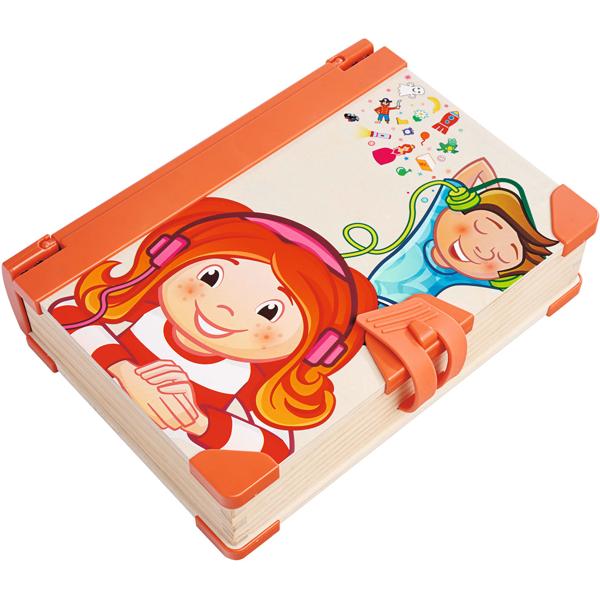 Interaktives LiLUMi Hörbuch mit Holzfiguren: 108 Geschichten, bunt – Fördert Fantasie & Lernen, ideales Spielzeug zum Hören & Mitspielen