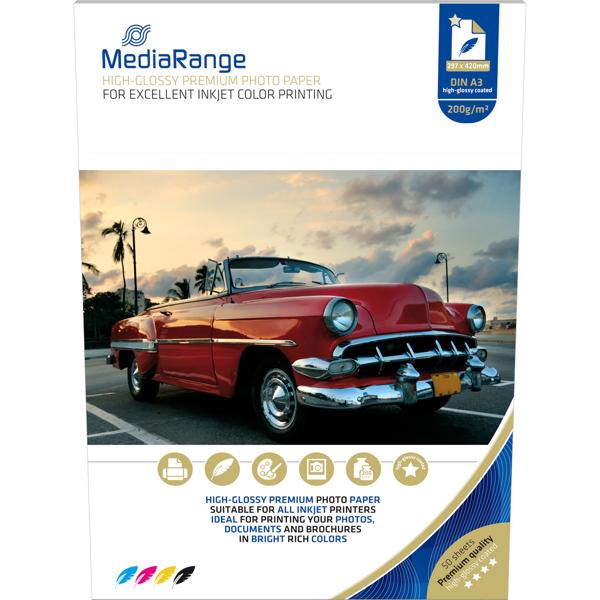 50 Blatt A3 Fotopapier, 200g/m², Hochglanz, für Tintenstrahldruck. Profi-Qualität für Fotos & Präsentationen. Gestochen scharfe und lebendige Bilder