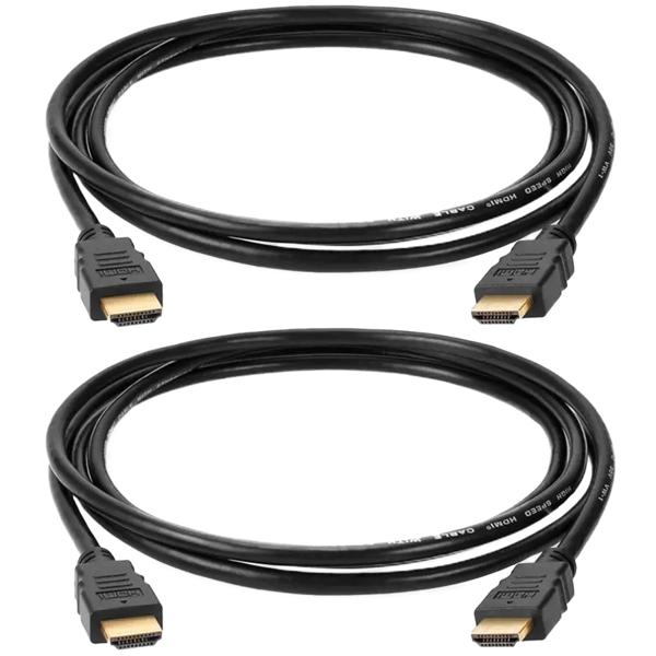 2er-Set Highspeed HDMI Kabel - Ethernet Heimkino optimiert für 8 PCM & True HD Audio - max. 10.2 GBit/s, 1m, Typ A, vergoldete Kontakte