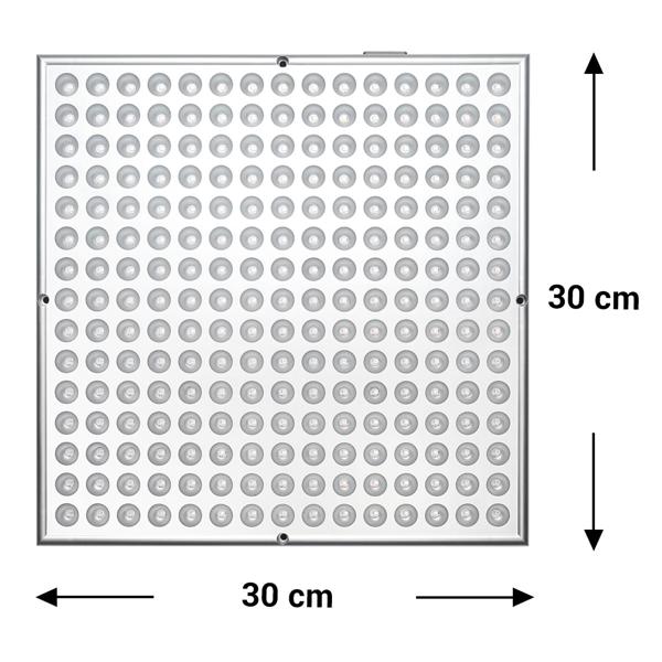 Professionelle Pflanzen-Wachstumslampe mit 225 LEDs - 250 Lumen, 300x300x35mm – fördert das Wachstum von Pflanzen effektiv & zuverlässig