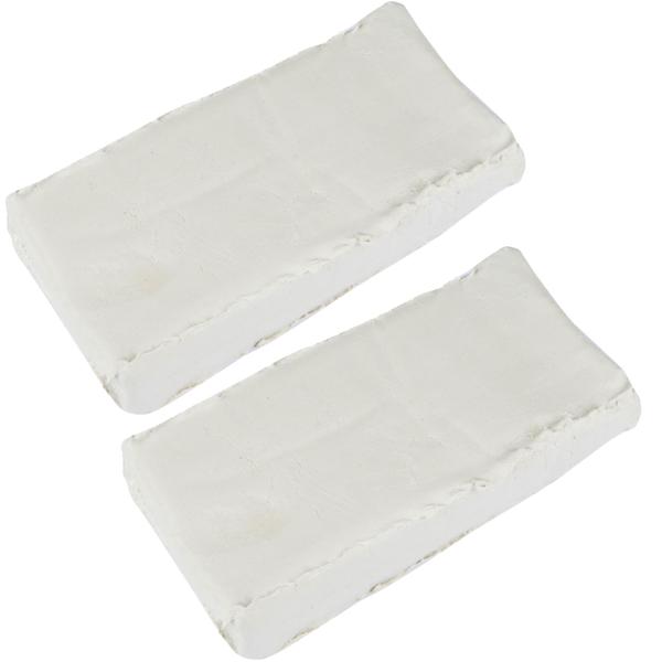 2er-Set Ton, Naturton, selbsthärtend, je 500g, weiss