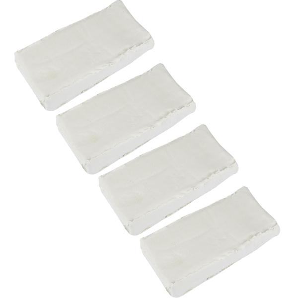 4er-Set Ton, Naturton, selbsthärtend, je 500g, weiss