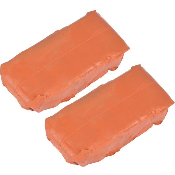 2er-Set selbsthärtender Naturton Terrakotta je 500g - Zum Modellieren von Skulpturen & Deko Figuren - Lufttrocknend 1-3 Tage bemalbar